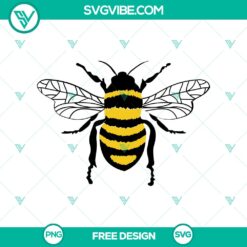 Free Honeybee SVG Cut File – Cute bee-themed design with honeycomb pattern, perfect for crafting projects.
