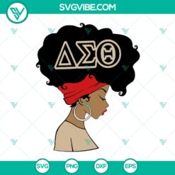 Delta Sigma Theta Sorority Sister Afro Woman Cut File Svg - Instant Download