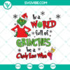 Cindy Lou Who Christmas Ball & Santa Grinch Quotes SVG design, perfect for holiday crafts, featuring festive and whimsical elements.