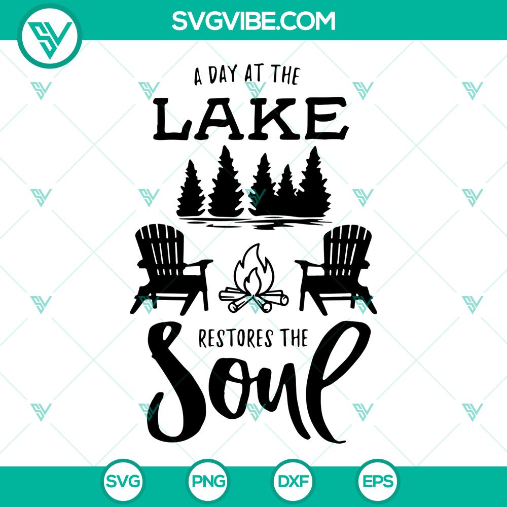 mockup-279789869.jpg Lake Day at the Lake SVG with Adirondack Chairs and Fire Pit, Cricut Ready for crafts and projects.