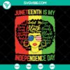Juneteenth Independence Day African American Melanin Queen SVG design for digital use.