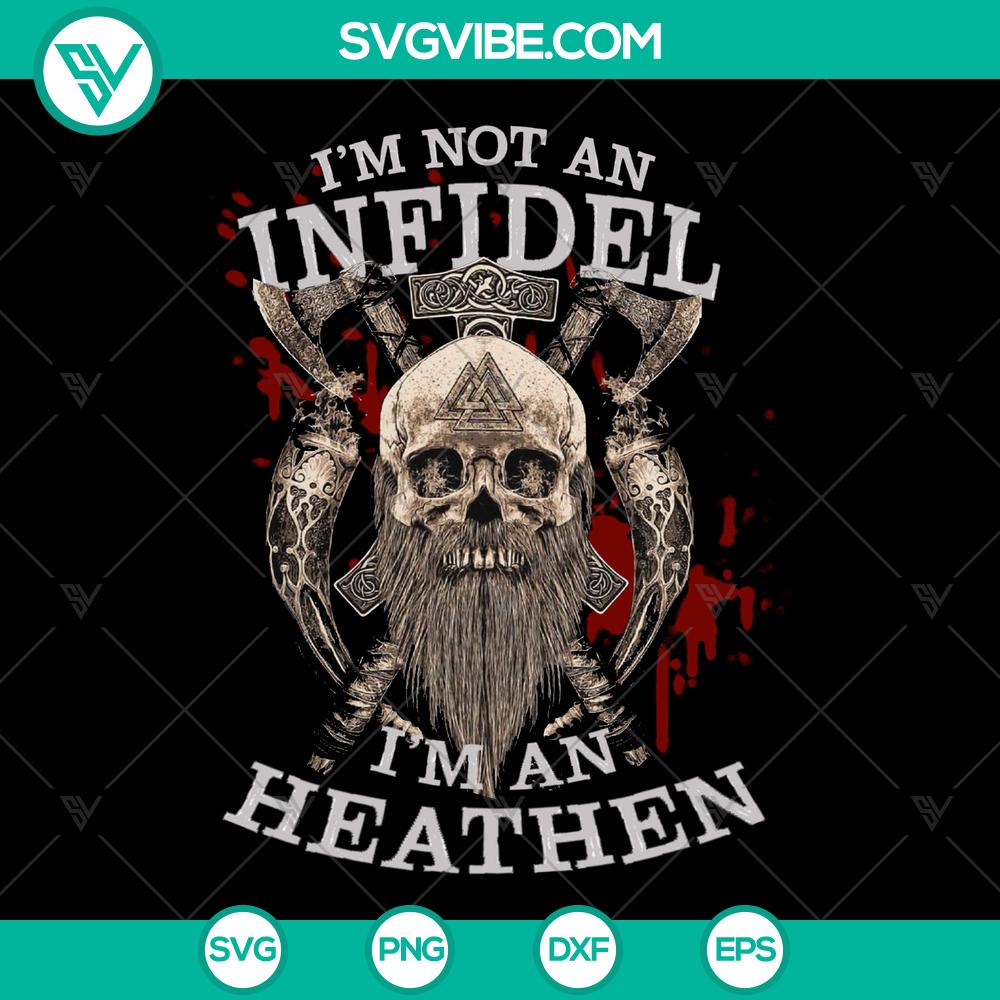mockup-289806174.jpg Heathen Norse mythology Viking skull horror SVG cut files for Silhouette and Cricut, ideal for crafting projects.