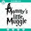 Harry Potter themed "Mommy's Little Muggle" hat design in SVG, PNG, DXF, and EPS formats for cutting and crafting projects.