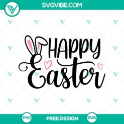 Free Happy Easter SVG Cut File with classic holiday greeting design for crafting projects.