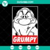 Grumpy Disney trending SVG featuring Snow White Dwarf movie characters. Instant download for crafting projects.