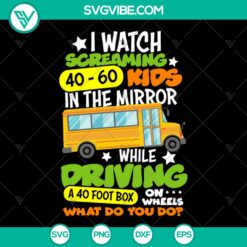 Funny school bus driver SVG design for back to school season, instant download.