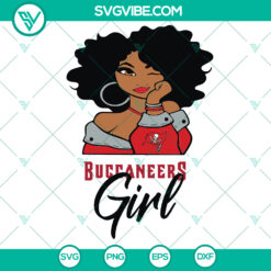 Tampa Bay Buccaneers Girl Sport Black Girl Svg - NFL Football Shirt Logo Love
