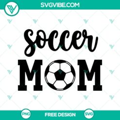 Soccer Mom Ver2 SVG Cut File, a free updated sporty design for digital crafting projects.