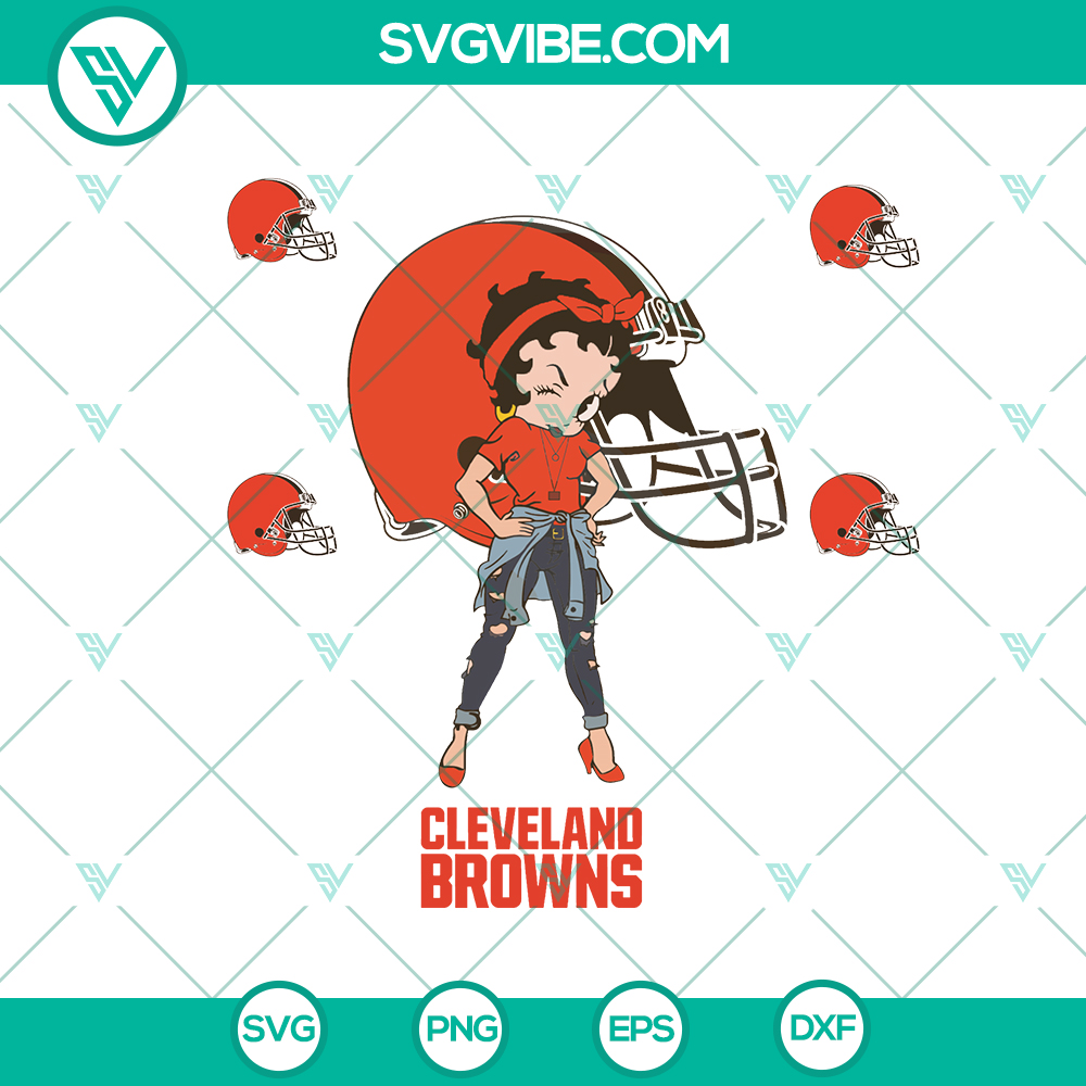 mockup-310125720.jpg Cleveland Browns Betty Boop NFL Girl Super Bowl logo SVG Bundle for instant download, featuring team elements and girly style.