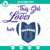 Indianapolis Colts SVG logo in blue and white colors, featuring Colts NFL football team design. Instant download.