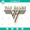 Van Halen vintage American rock band logo SVG cut files, instant download for music lovers.