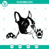 Boston Terrier SVG Cut File for Cricut with Silhouette Vector design ideal for crafting projects.