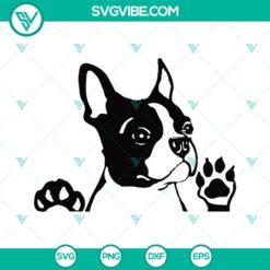 Boston Terrier SVG Cut File - Silhouette Vector for Cricut