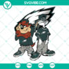 Looney Tunes Philadelphia Eagles logo mashup SVG design for NFL football fans, features hip hop style elements, great gift idea.