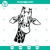 Giraffe head SVG and PNG files for crafting, animal clipart and cutfile, instant download. Great for DIY projects.