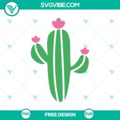 Cactus flower SVG cut file with a unique floral design, available for free download. Ideal for craft and graphic design projects.