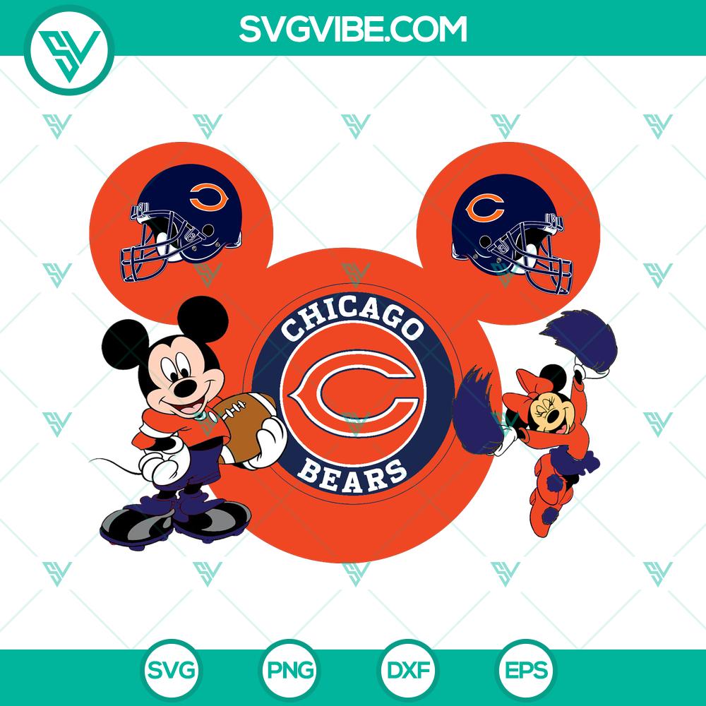 mockup-333518080.jpg Chicago Bears Mickey logo football SVG design, ideal for instant download. Great for football fans and Chicago Bears supporters.