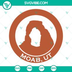 Red Sand Delicate Arch silhouette clipart in Moab Utah. SVG and PNG download of iconic Utah landmark.