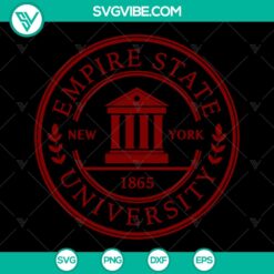 Spider Man SVG featuring Empire State University design for instant download, ideal for superhero fans and digital craft projects.
