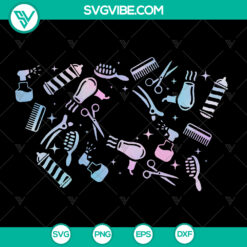 Hair dresser themed Starbucks Cup SVG for Cricut, 24oz Venti Cold Cup design perfect for hairstylist gift DIY projects.