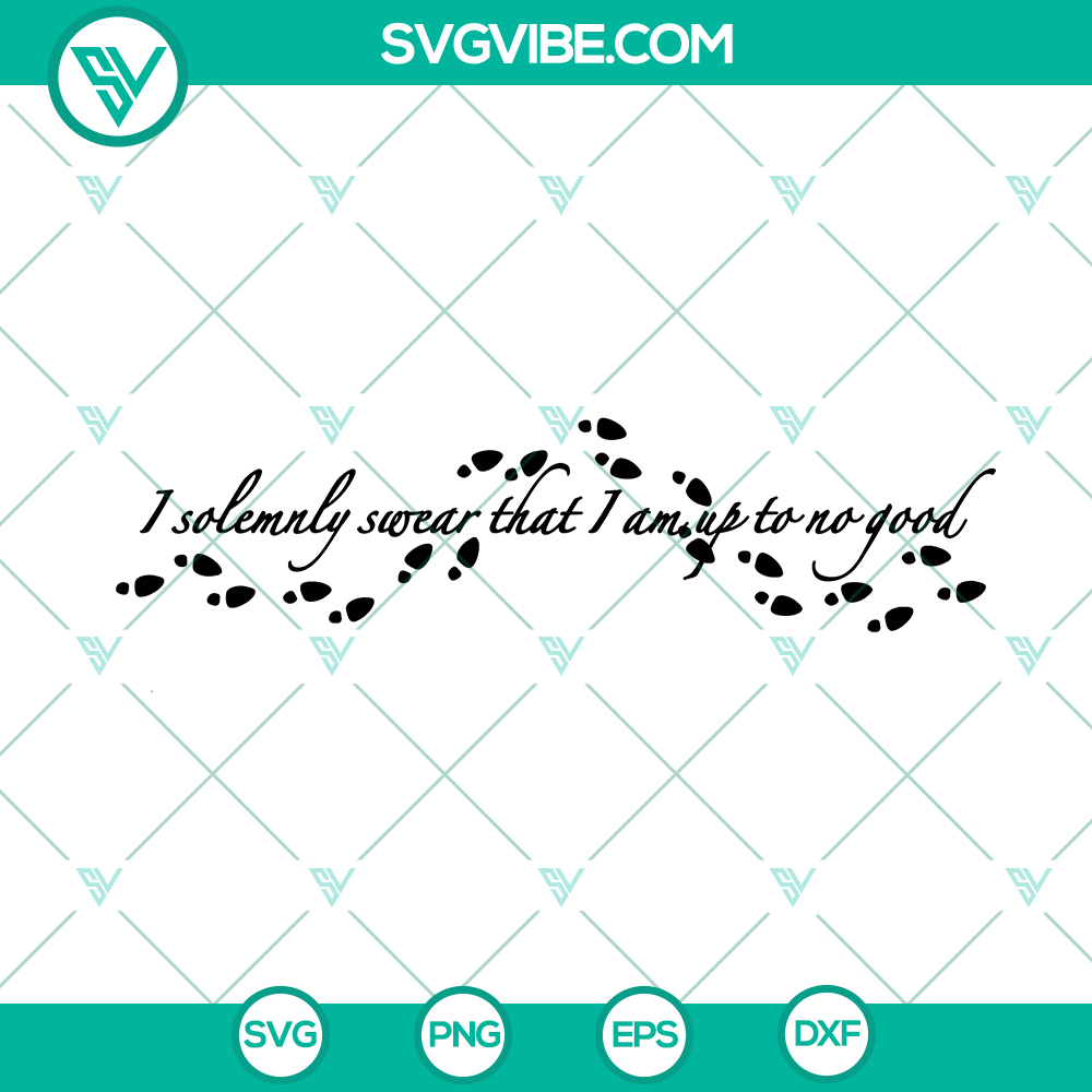 mockup-345850756.jpg Harry Potter themed footprints SVG cut files with "Solemnly Swear Up To No Good" design. Ideal for crafting projects.