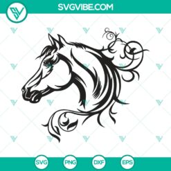 Wild horse SVG cut file for Cricut and Silhouette, ideal for crafting projects.