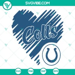 Indianapolis Colts Heart NFL Svg T-Shirt Cut File - Ideal for die-hard Colts fans, instant downloadable design.