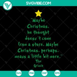 Maybe Christmas SVG - Grinch Quotes Christmas Tree Decor - Instant Download