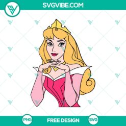 Princess Aurora SVG cut file, free Sleeping Beauty design for crafting projects.