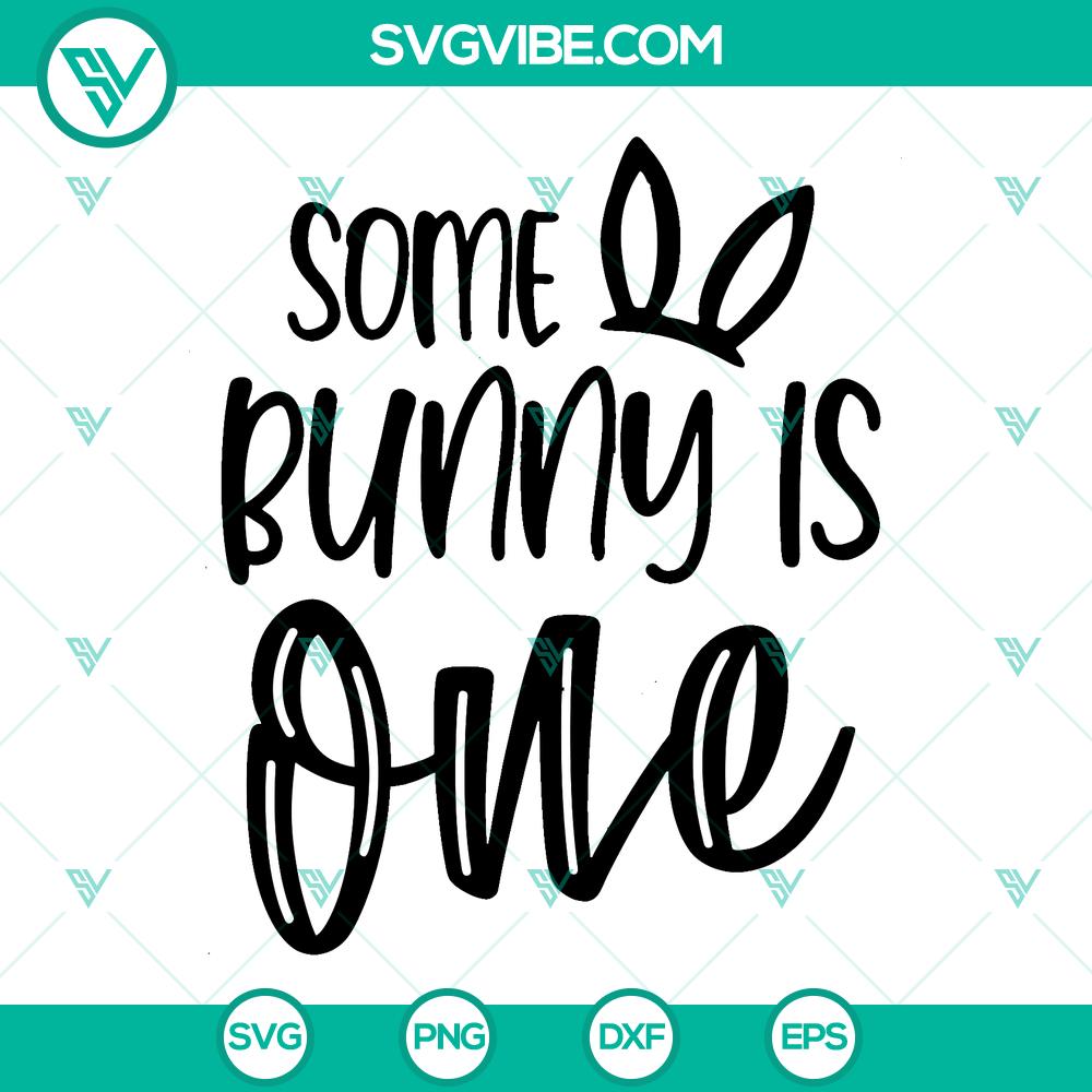 mockup-358846397.jpg Some Bunny Is One digital SVG design for 1st birthday shirt and Easter celebration for girls.