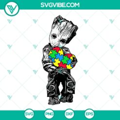 Baby Groot Autism Awareness Svg - Marvel Inspired Cut Files for Cricut &amp; Silhouette