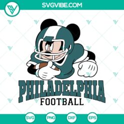 Mickey Mouse Philadelphia football SVG design for die-cutting in multiple file formats. Ideal for crafters and sports fans.