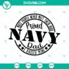 Proud Navy Dad SVG cut file for Cricut and Silhouette machines, ideal for creating personalized gifts.