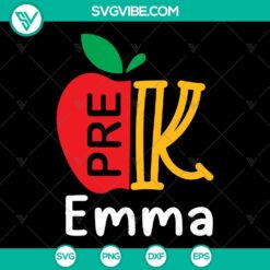 School Pre-K Svg Bundle with apple monogram design for back to school shirts. Instant Download for crafters.