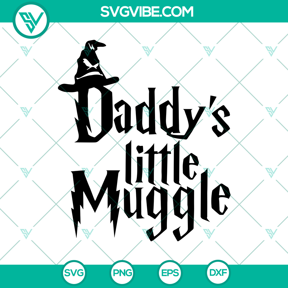 mockup-375898416.jpg Harry Potter-inspired hat SVG clipart for daddy's little muggle. Instant download design for wizardry fans.