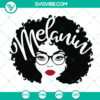 Melanin Juneteenth SVG: Black Queen gift for Afro women - Instant Download design for celebrating Juneteenth.