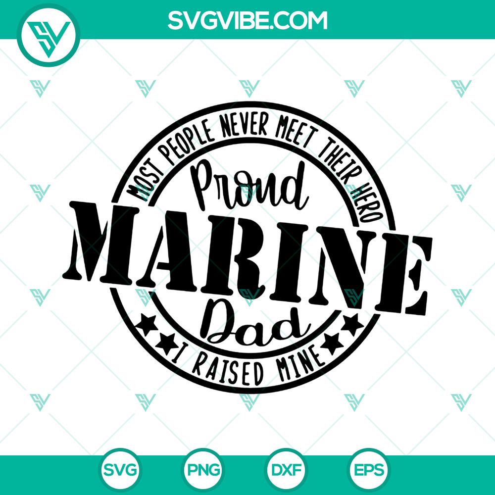 mockup-382848223.jpg Proud Marine Dad SVG Cut File for Cricut - Instant Download, ideal for military-themed crafting projects.