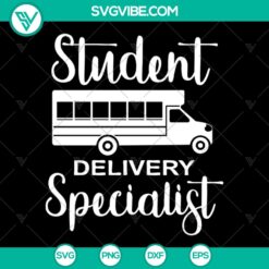 Back to School SVG design of Student Delivery Specialist PNG Cut File for instant download. Great for school projects!