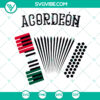 SVG cut file of funny Mexico flag accordion design with "Viva Mexico" text. Perfect for crafts. Instant download.