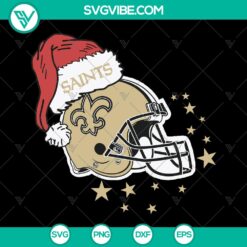 Santa With New Orleans Saints SVG | Saints Christmas Football Design