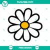 Free Daisy Flower SVG cut file, simple floral design perfect for crafts and DIY projects.