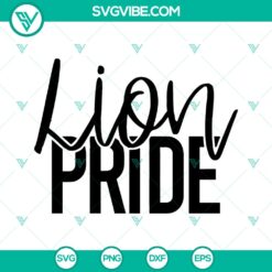 Team Spirit Lion Pride SVG Bundle for Fall School Sports - Commercial Use Cut File. Perfect for creating sports-themed projects.