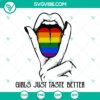 Rainbow Lips & LGBT Color Lesbian Pride SVG cut files for girls - vibrant and playful design for digital crafting projects.