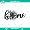 Home Sunflower SVG Cut File for DIY Projects - Free download, ideal for crafting and creating with sunflower design elements.