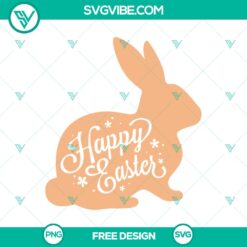 Easter bunny SVG cut file for free download, perfect for festive holiday crafting projects.