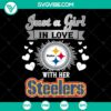 Pittsburgh Steelers SVG design for a girl in love with the team, instant download. Perfect for sports fans and Steelers enthusiasts.