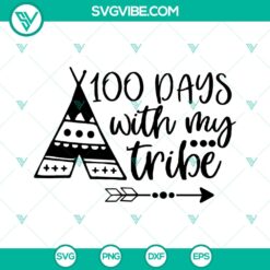 100 Days of School SVG Bundle featuring Teacher & Kids design for 100th Day Shirt Cut File, perfect for classroom celebrations and crafts.