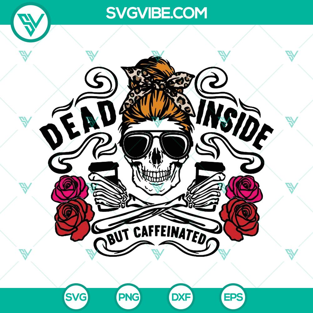mockup-423377432.jpg Caffeinated Halloween skeleton SVG design with mom theme, perfect for Halloween, coffee lovers, and spooky crafts.