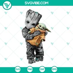 "Groot Mashup Baby Yoda PNG Star Wars Design - The Mandalorian The Child Floating Pod - Instant Download"