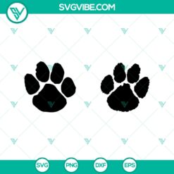 Tiger paw and pet paw print SVG bundle for instant download, animal-themed design elements for crafts and projects.